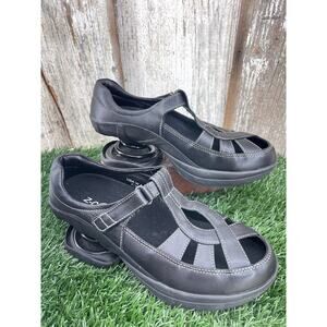 Z-Coil Black Leather Mary Jane Pain Relief Comfort Spring Shoes Women's 9